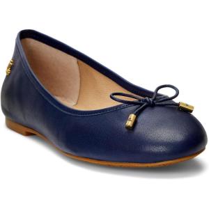 image:imageLauren Ralph Lauren Jayna LeatherTrim Denim FlatsFrench Navy