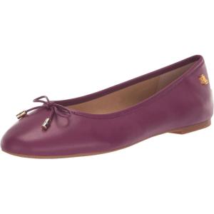 image:imageLauren Ralph Lauren Jayna LeatherTrim Denim FlatsPlum Caspia