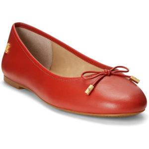 image:imageLauren Ralph Lauren Jayna LeatherTrim Denim FlatsRed Sunstone