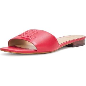 image:imageLauren Ralph Lauren womens Everley Nappa Leather Slide SandalFestive Red